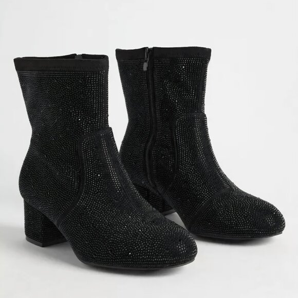 NEW Torrid Stretch Embellished Bootie 11WW - Picture 1 of 3